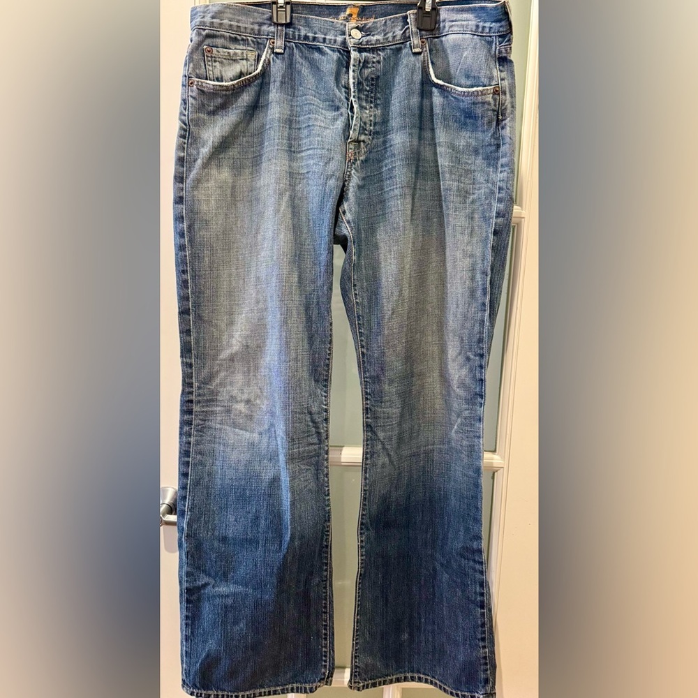 7 For All Mankind Relaxed Blue Jeans with Classic Style